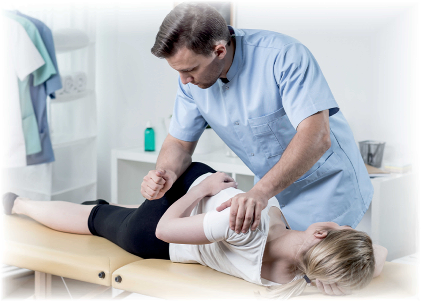 Layer 56811 A woman is being examined by a Chiropractor in Chatswood.